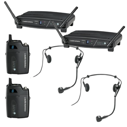 Audio Technica Wireless Headset Microphone ATW-1101/ atm75cw (Dual Set)