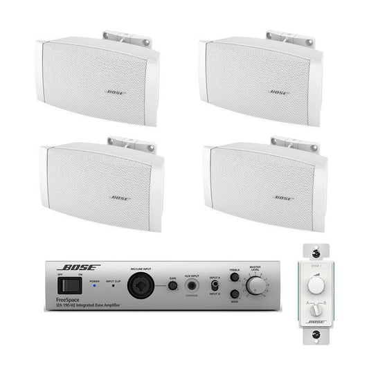 Bose-Retail-Store-Sound-System-with-4-FreeSpace-DS-40SE-Wall-Mount-Speakers-and-FreeSpace-IZA-190-HZ-Zone-Amplifier