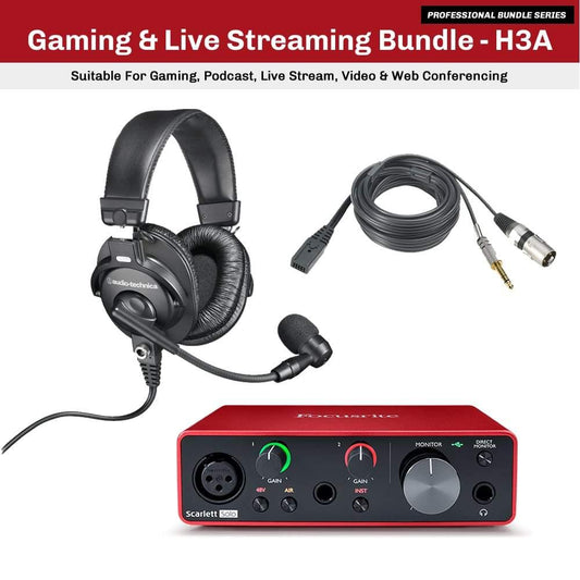 Gaming-Live-Streaming-Headset-Bundle-H3A-Audio-Technica-BPHS1-Focusrite-Solo