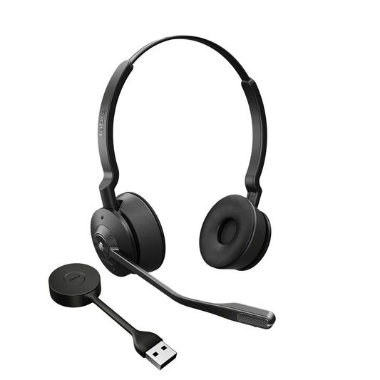 Jabra Engage 55 Stereo UC, Wireless DECT Headset, USB-A (Black) (9559-410-111)
