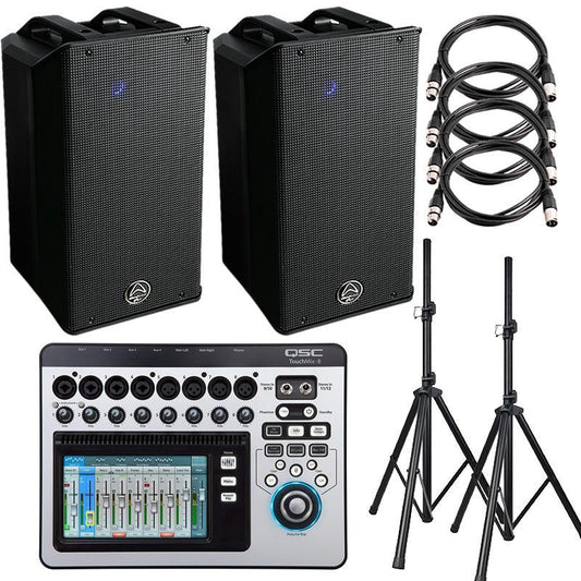 Live-Band-Portable-Sound-System-Package-with-2-WharfedalePro-Typhon-AX12-BT-Speakers-and-QSC-Digital-Mixer
