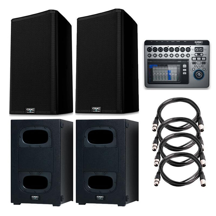 Live-Band-Sound-System-with-2-QSC-K12.2-Speakers,-KS112-Subwoofer-and-TouchMix-8-Digital-Mixer