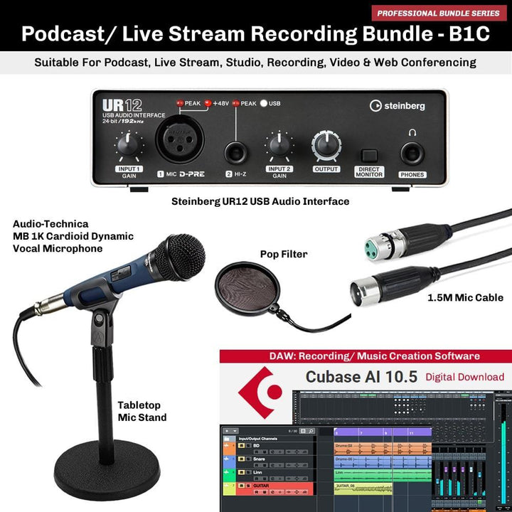Live-Streaming-Recording-Bundle-Steinberg-UR22C-Audio-Interface-ATMB1k-Microphone-w-Desktop-Mic-Stand-B1C